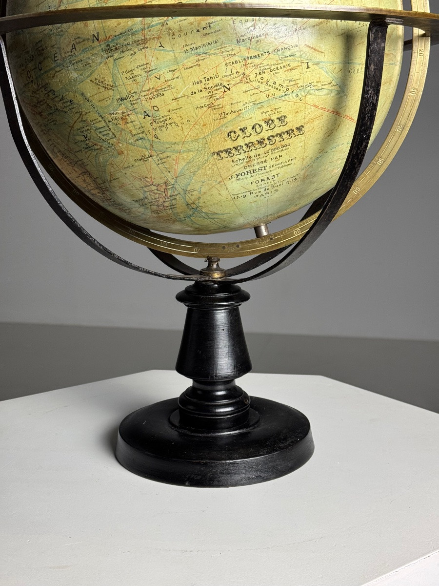 Globe terrestre J. Forest Paris-photo-5