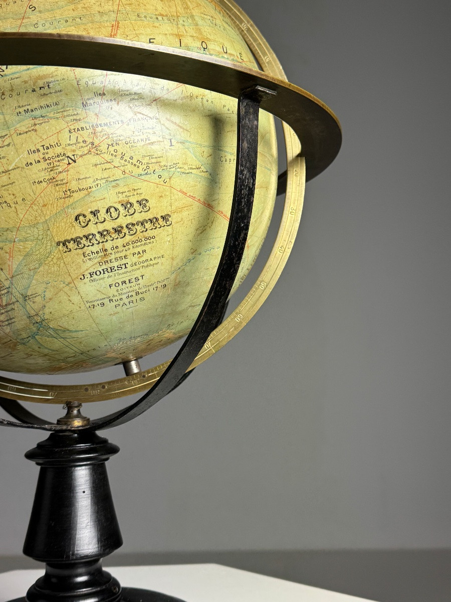 Globe terrestre J. Forest Paris-photo-6