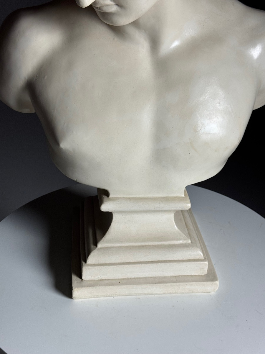 Plaster Bust Of Hermes, Late 20th Century-photo-1
