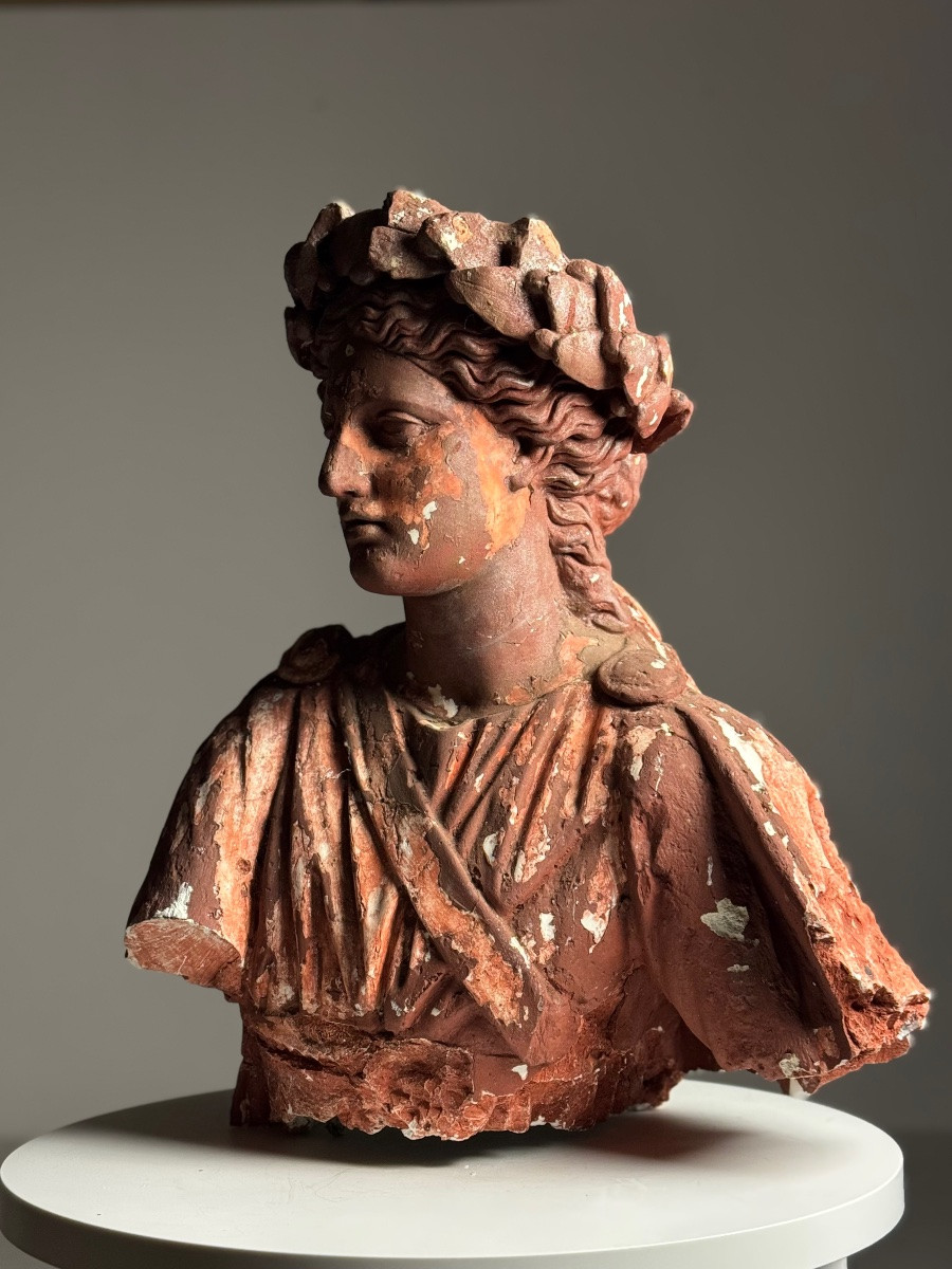 Statue en plâtre représentant une déesse grecque, début du XXe siècle-photo-2