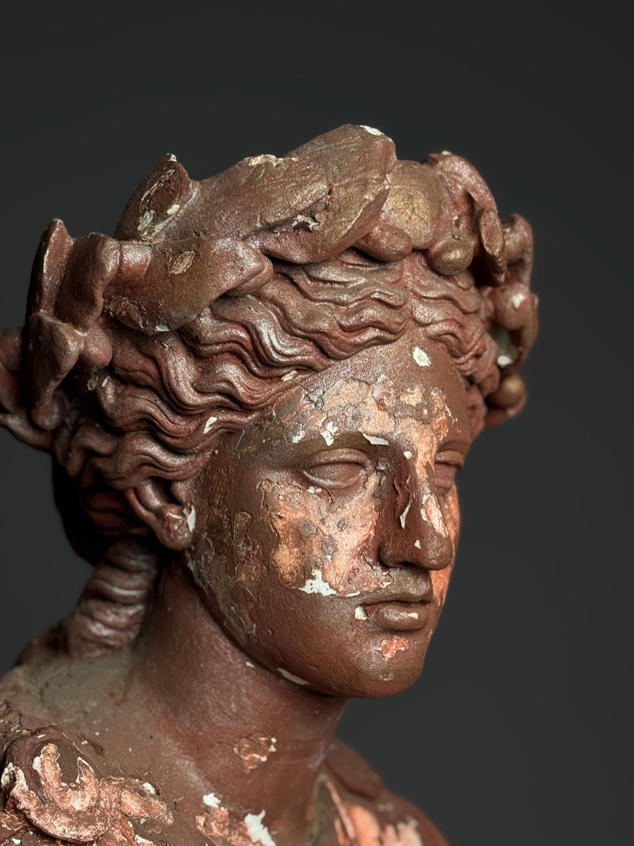Statue en plâtre représentant une déesse grecque, début du XXe siècle-photo-4