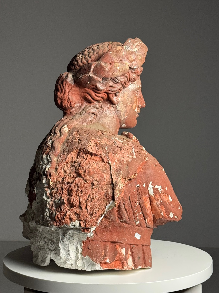 Statue en plâtre représentant une déesse grecque, début du XXe siècle-photo-2