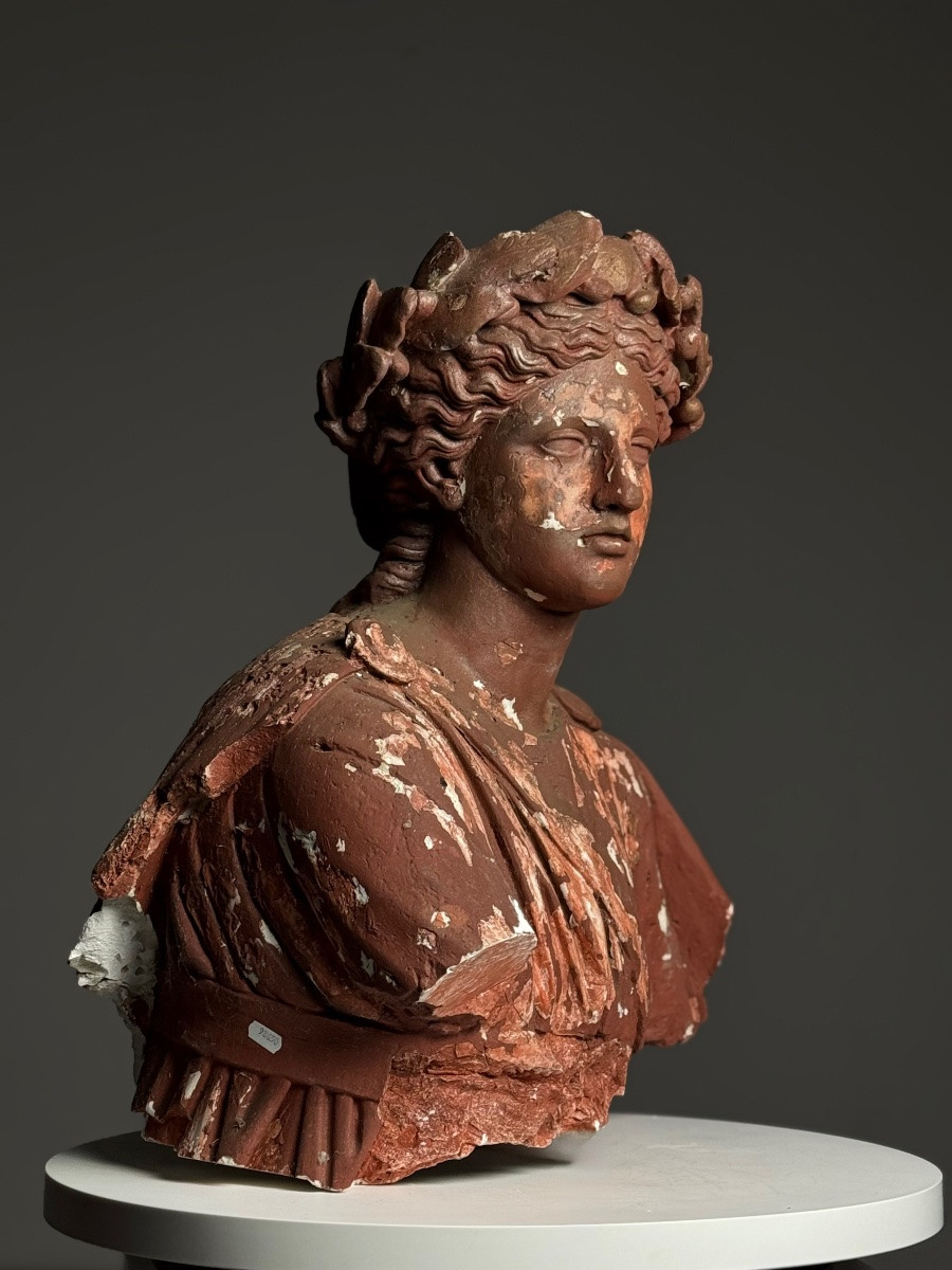 Statue en plâtre représentant une déesse grecque, début du XXe siècle-photo-4