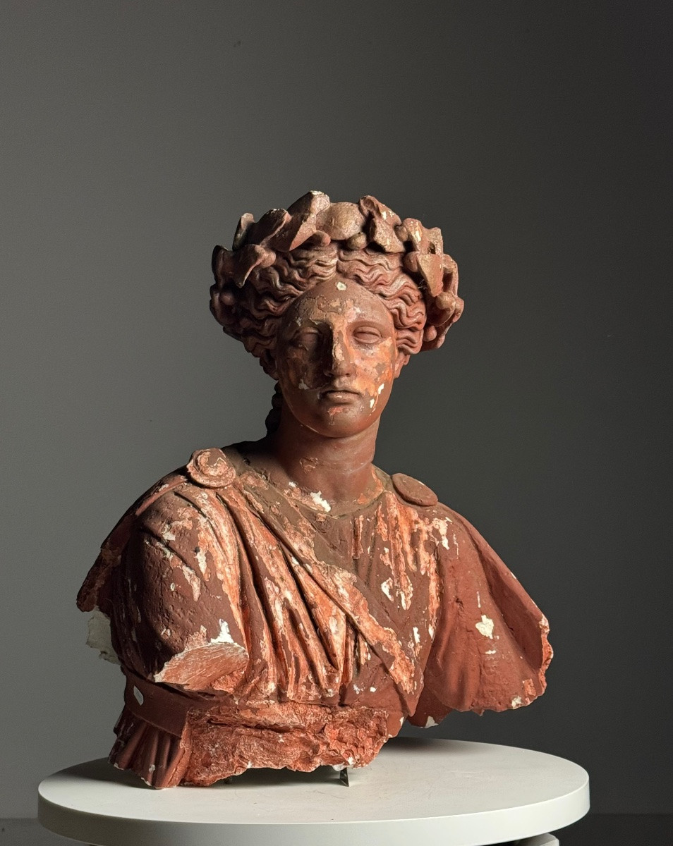 Statue en plâtre représentant une déesse grecque, début du XXe siècle-photo-5