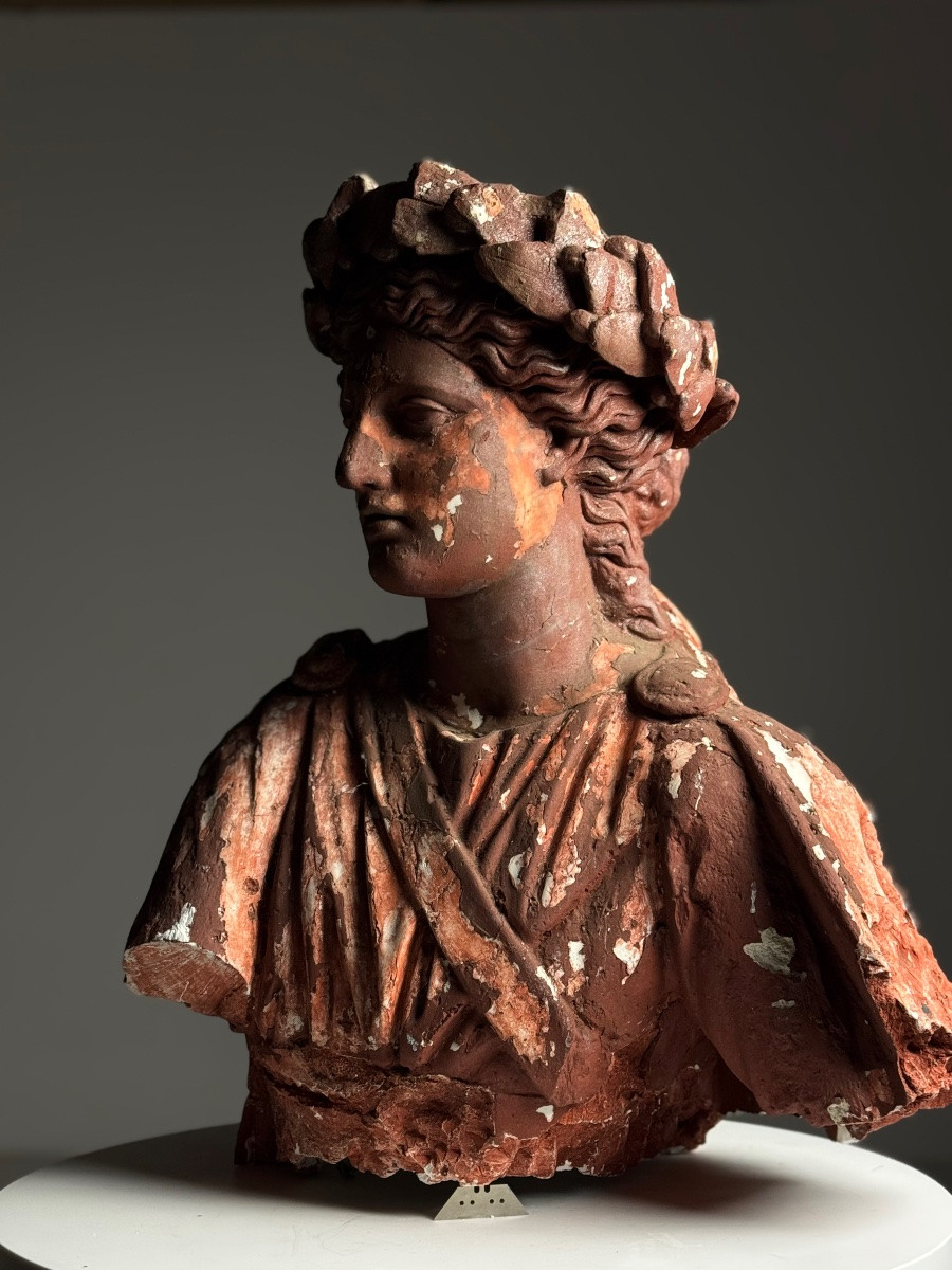 Statue en plâtre représentant une déesse grecque, début du XXe siècle-photo-6