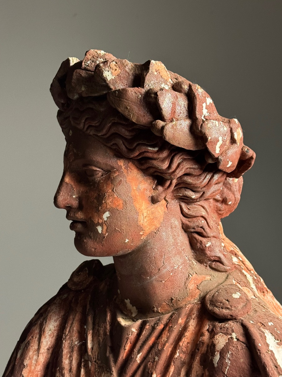 Statue en plâtre représentant une déesse grecque, début du XXe siècle-photo-8