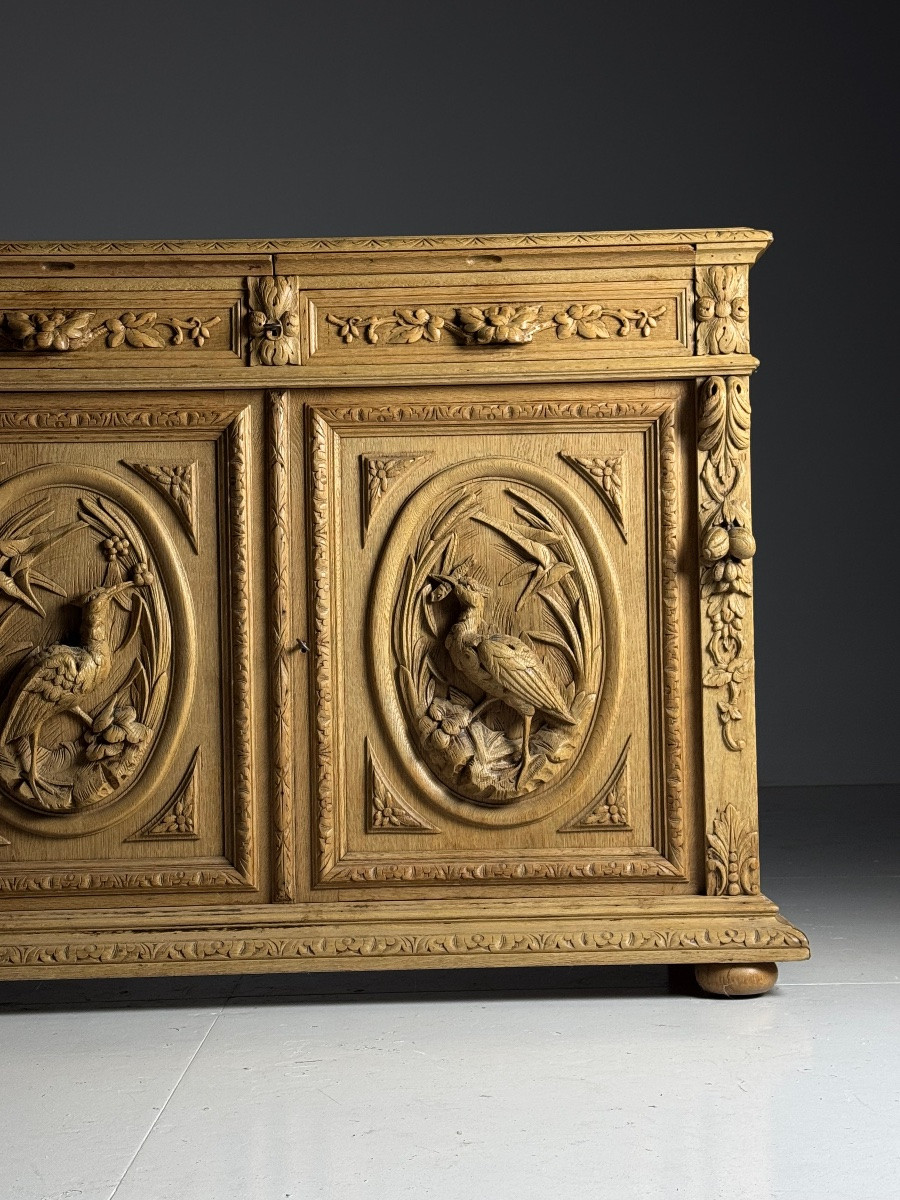 Carved Oak Sideboard, 19th Century-photo-4