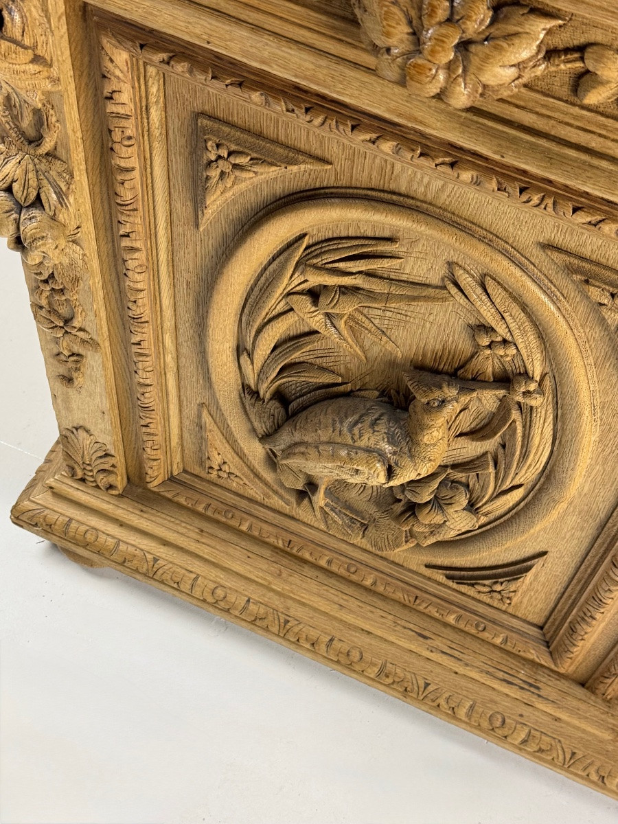 Carved Oak Sideboard, 19th Century-photo-7