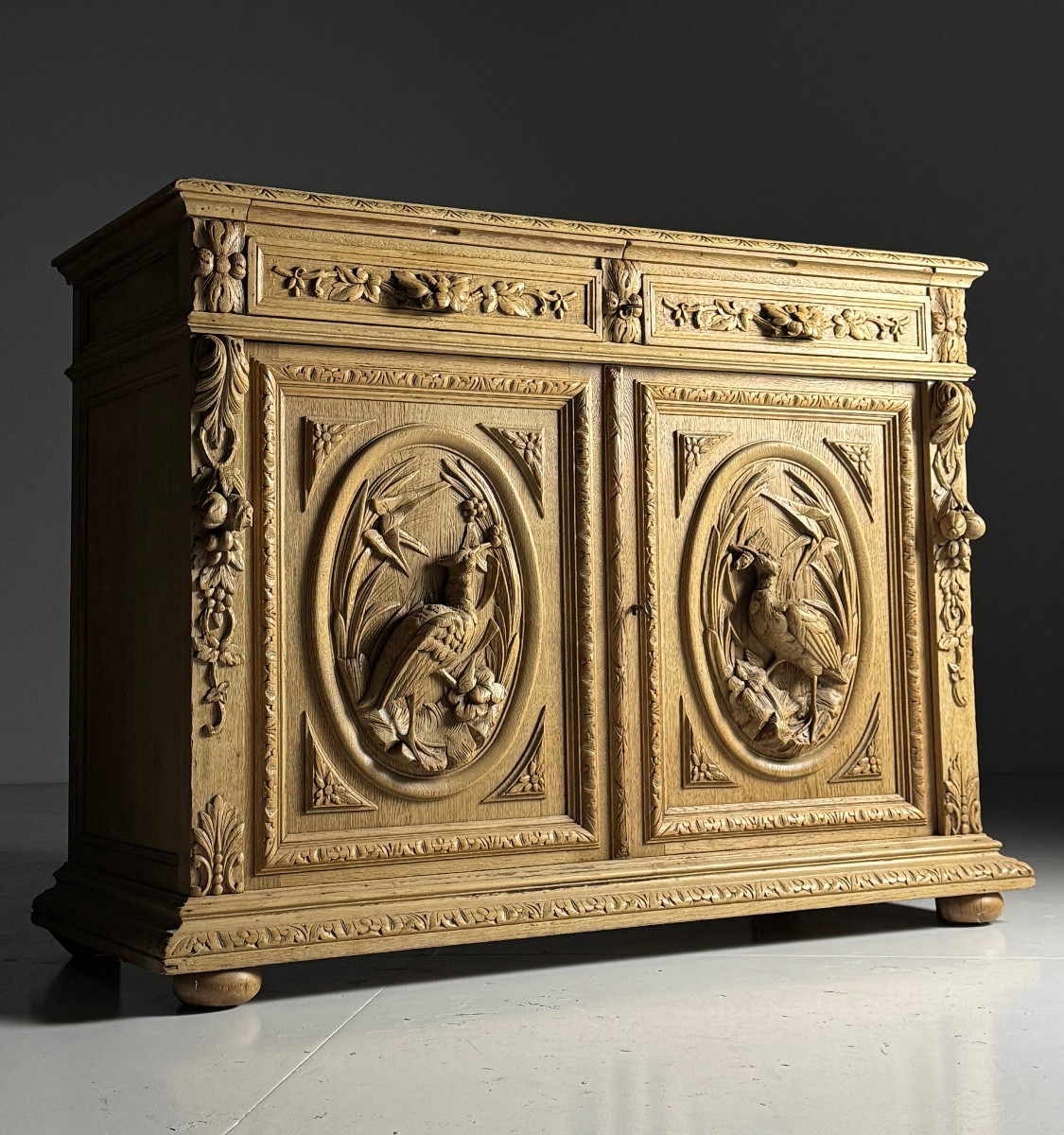 Carved Oak Sideboard, 19th Century