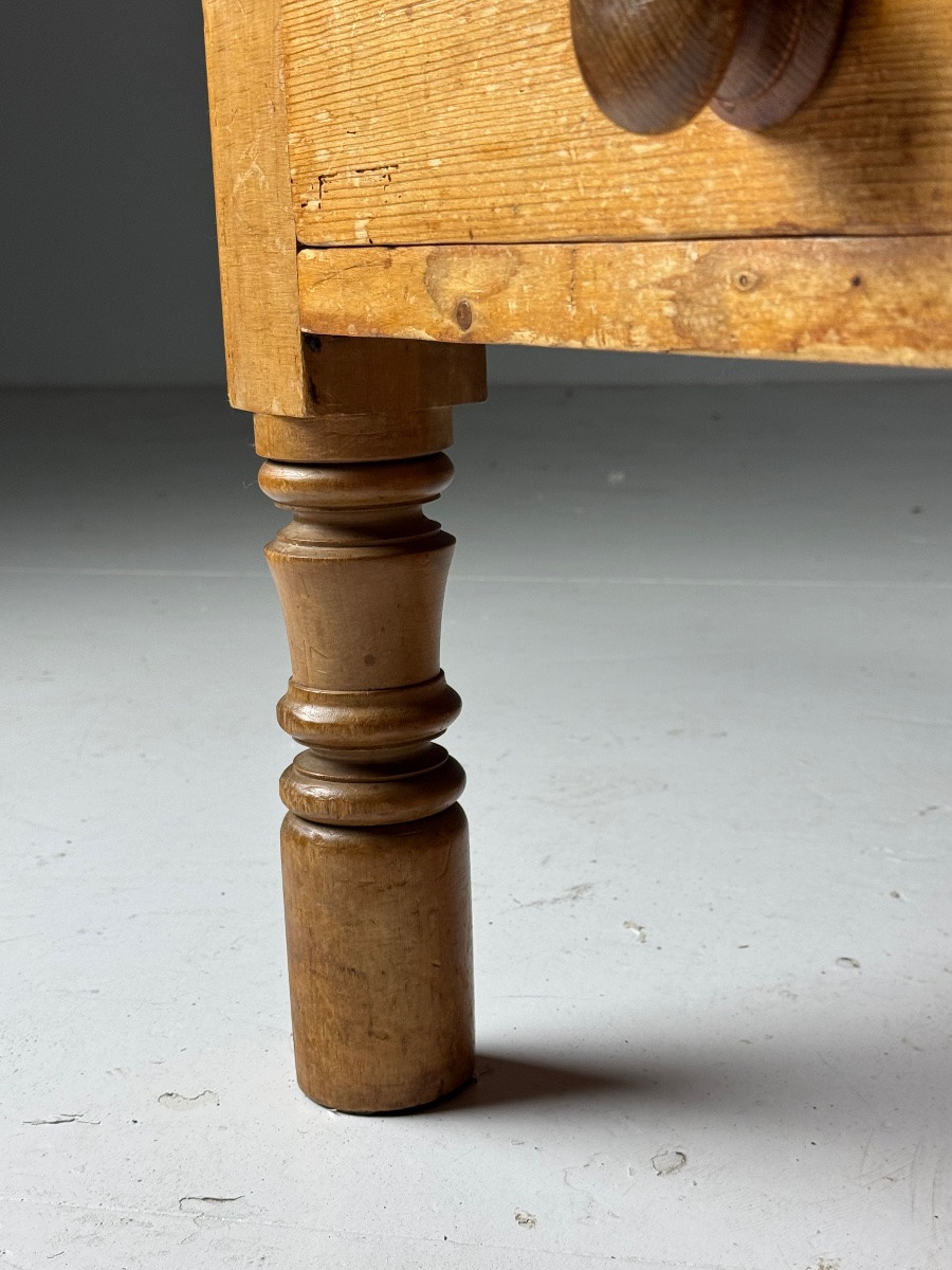 Table basse anglaise en pin, XIXe siècle-photo-3