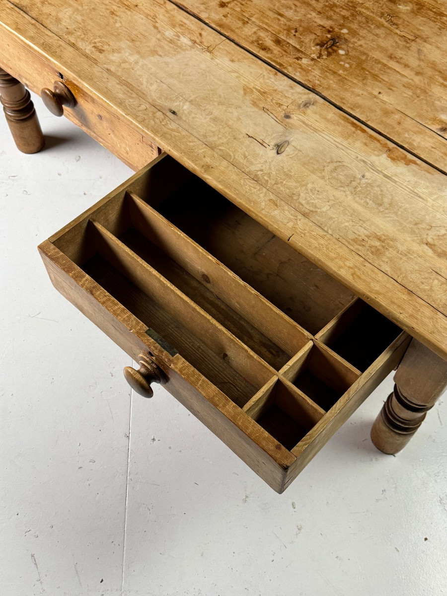 Table basse anglaise en pin, XIXe siècle-photo-4