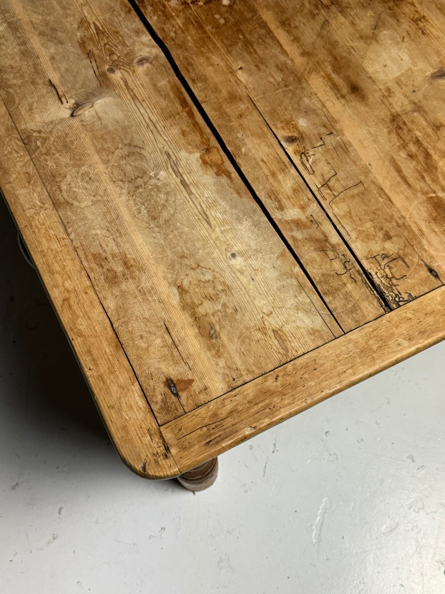Table basse anglaise en pin, XIXe siècle-photo-6