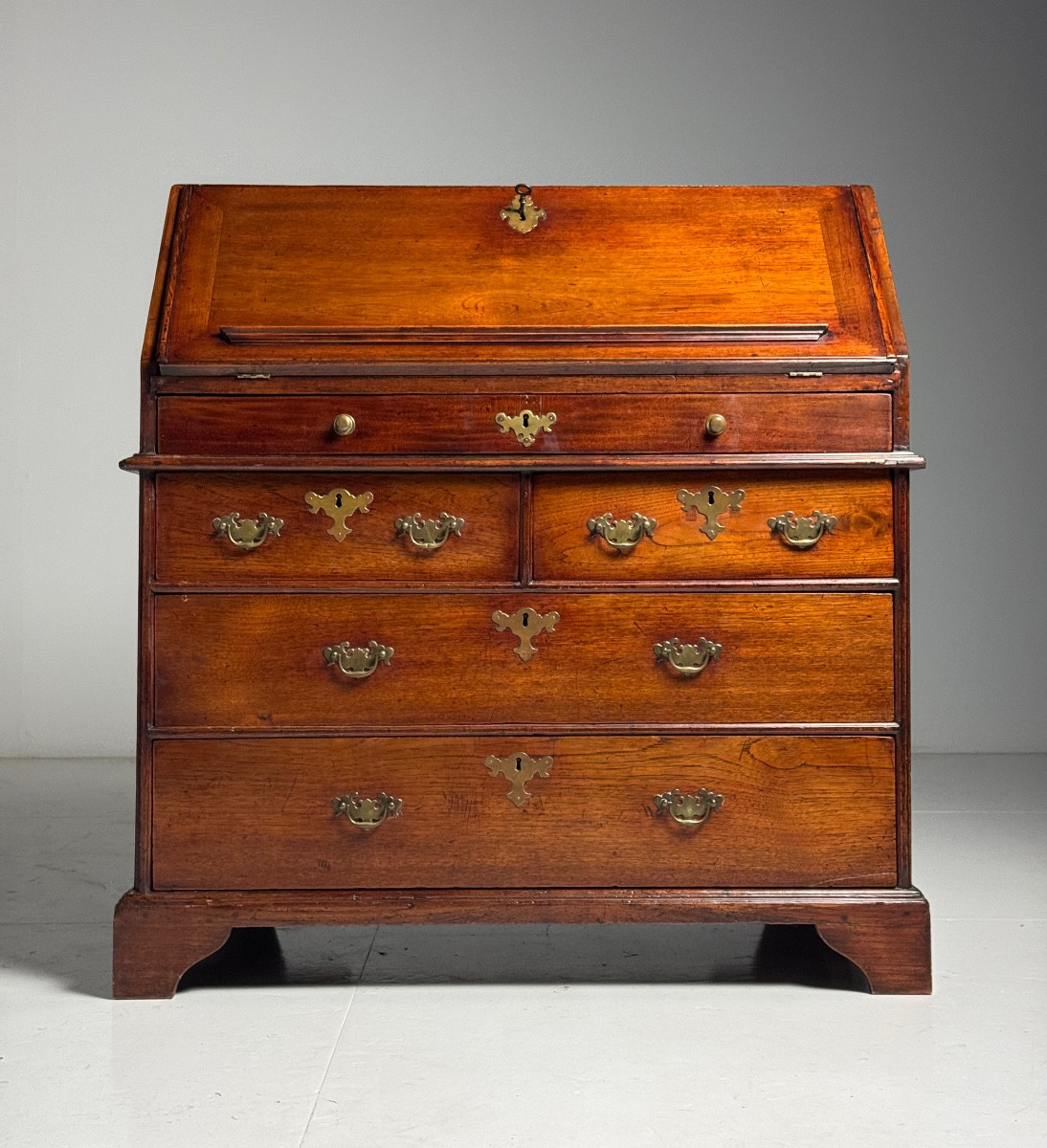 18th-century English Teak Secretary