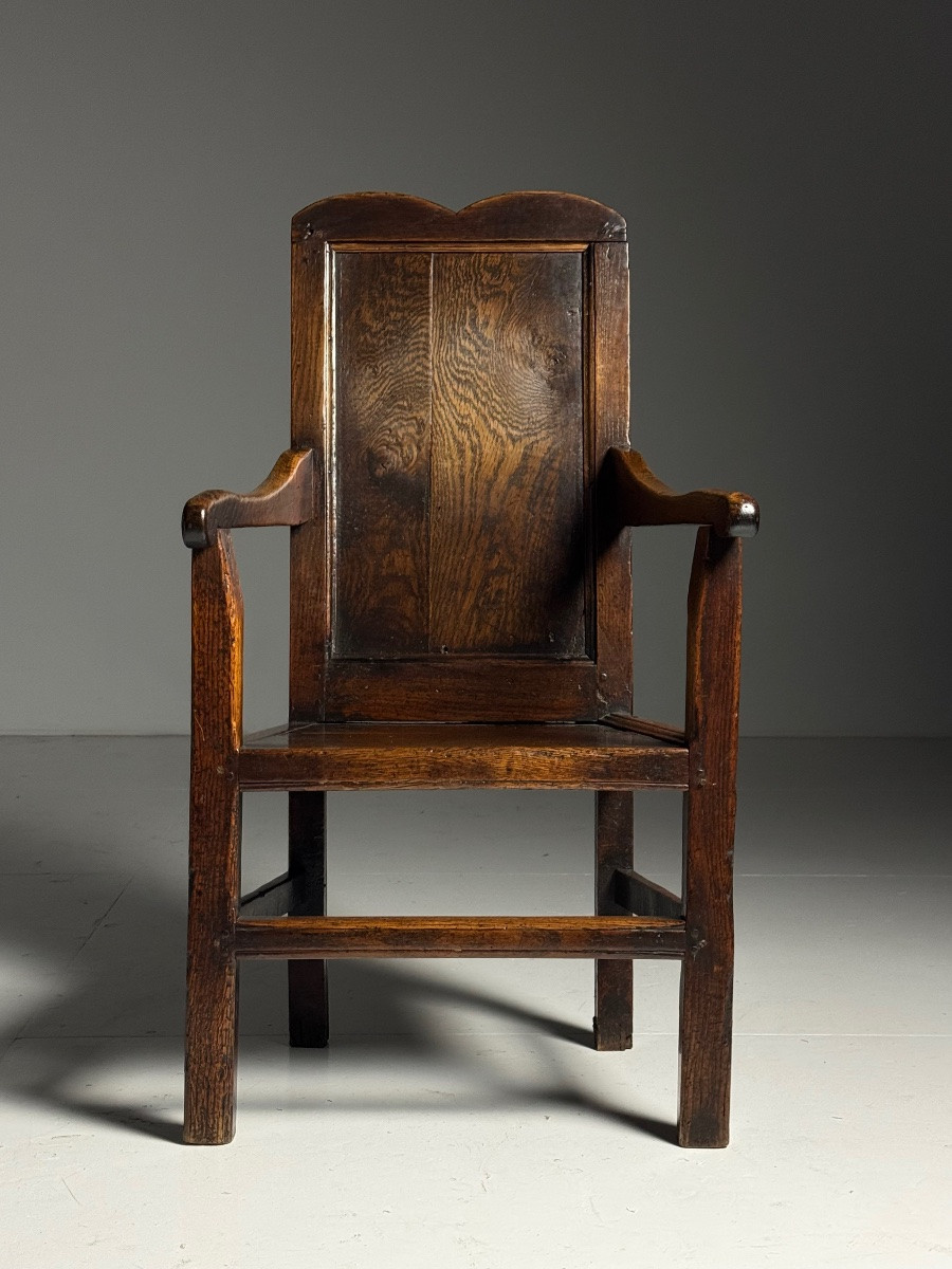Chaise anglaise en chêne, vers 1650-1670-photo-4