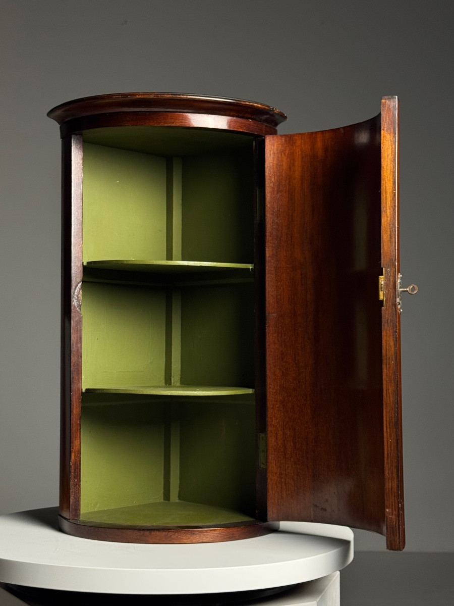 Small Mahogany Corner Cabinet, 19th Century-photo-2