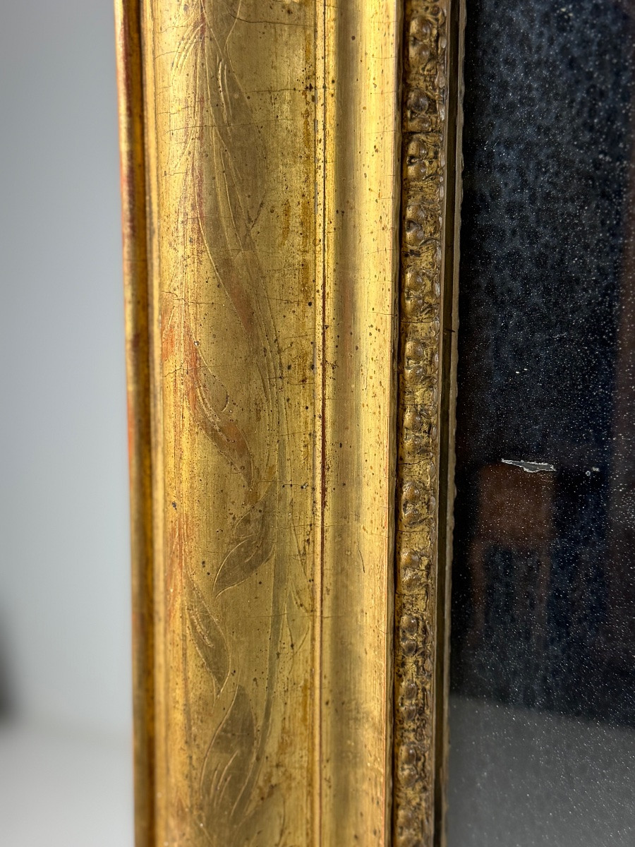 Lot de 2 miroirs identiques, France, XIXe siècle-photo-4