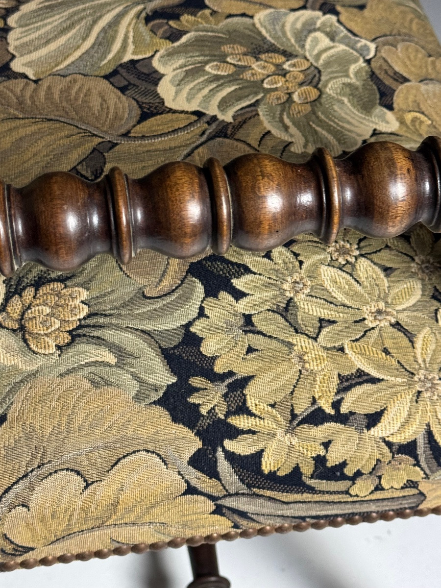 Lot de 2 chaises de style Louis XIII, XIXe siècle-photo-4