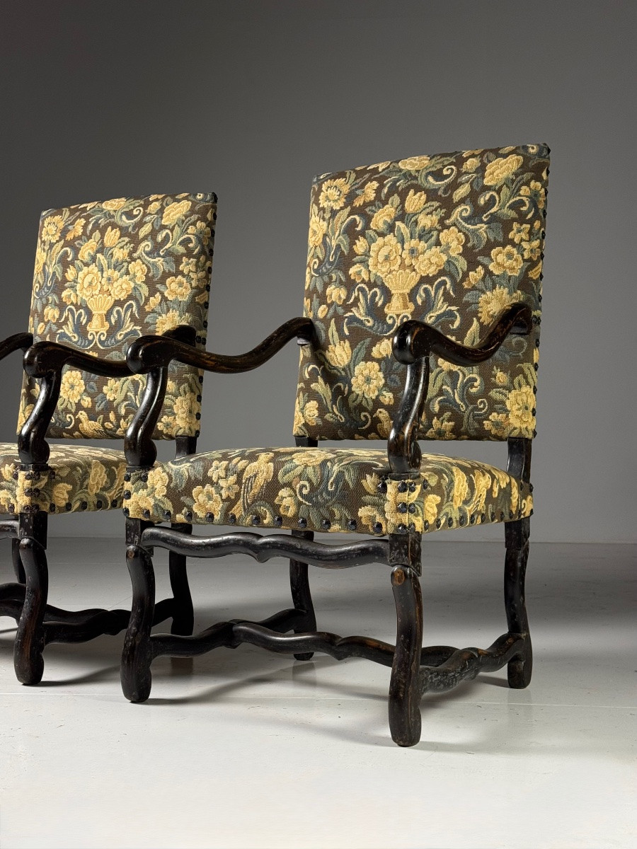 Lot de 2 fauteuils Os de Mouton-photo-2