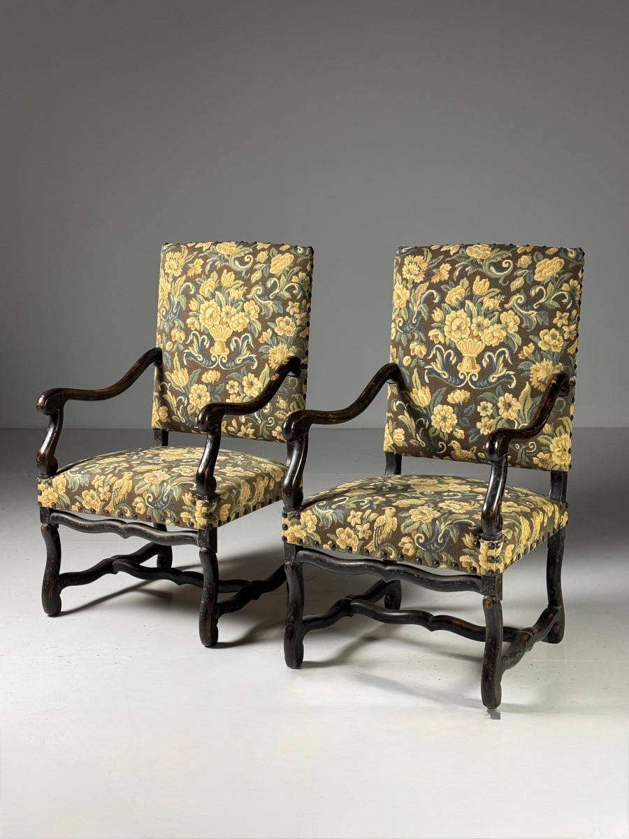 Lot de 2 fauteuils Os de Mouton-photo-7