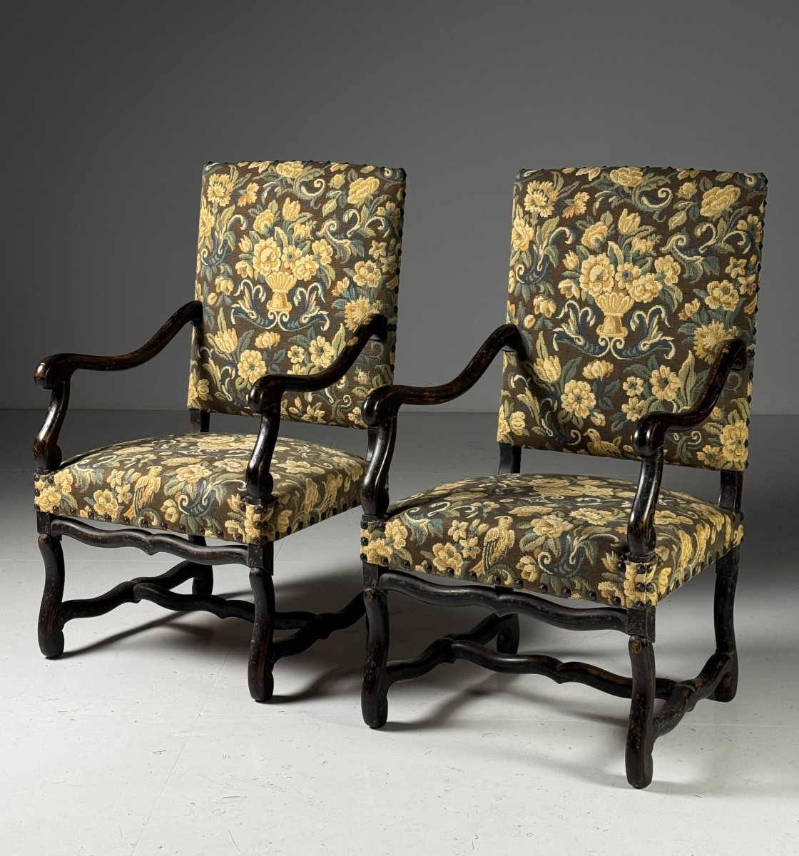 Lot de 2 fauteuils Os de Mouton