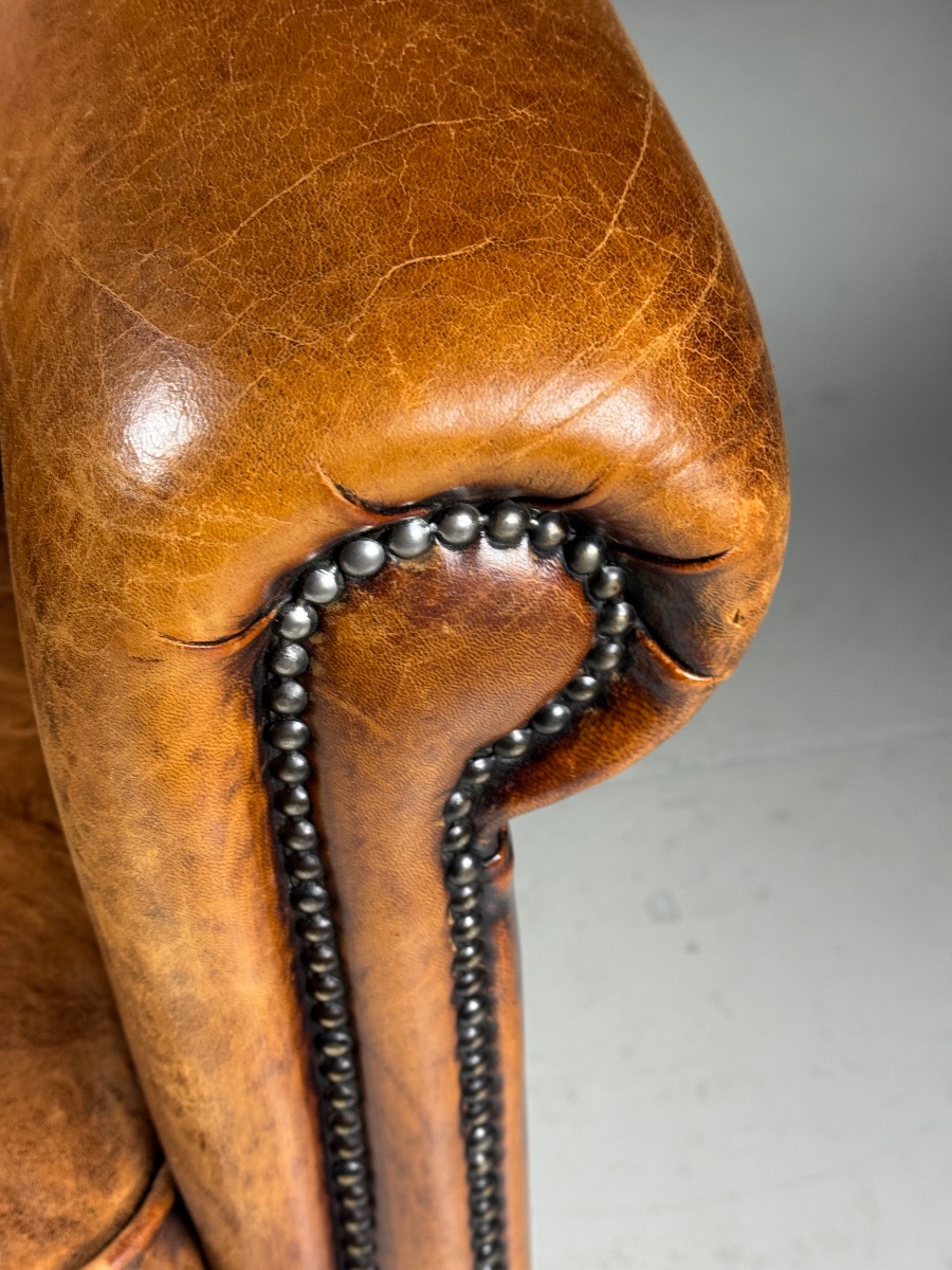 Sheepskin Leather Club Chair-photo-4