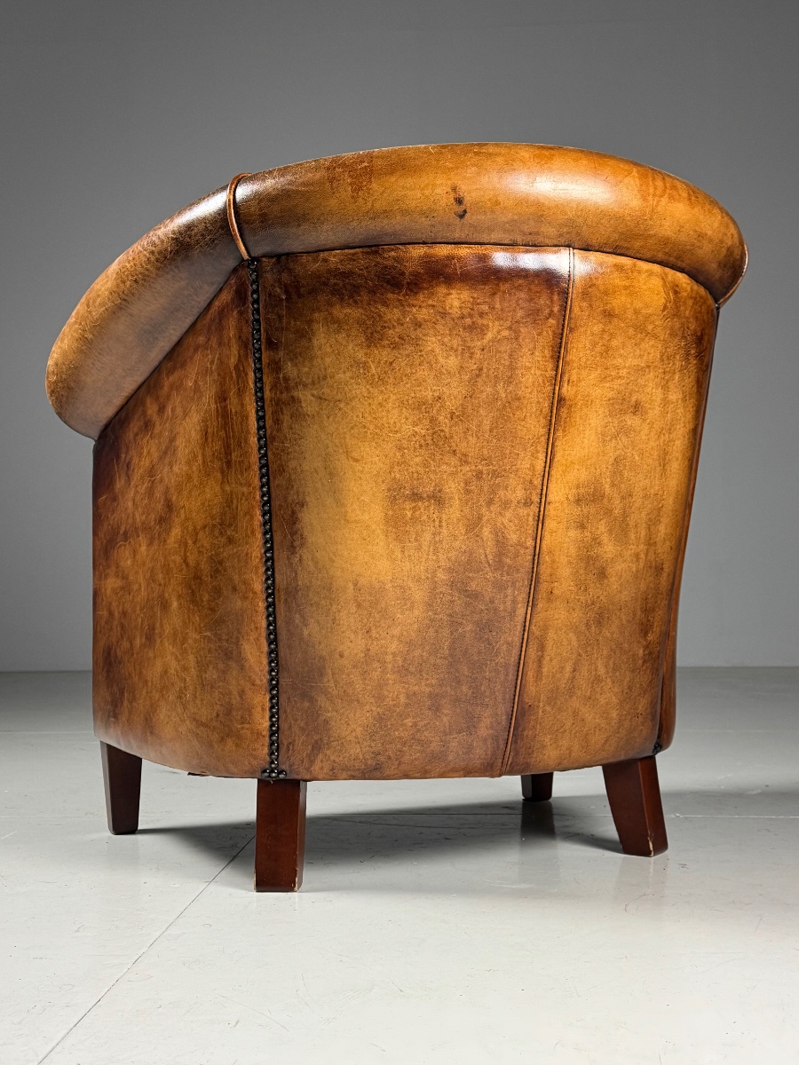 Sheepskin Leather Club Chair-photo-3