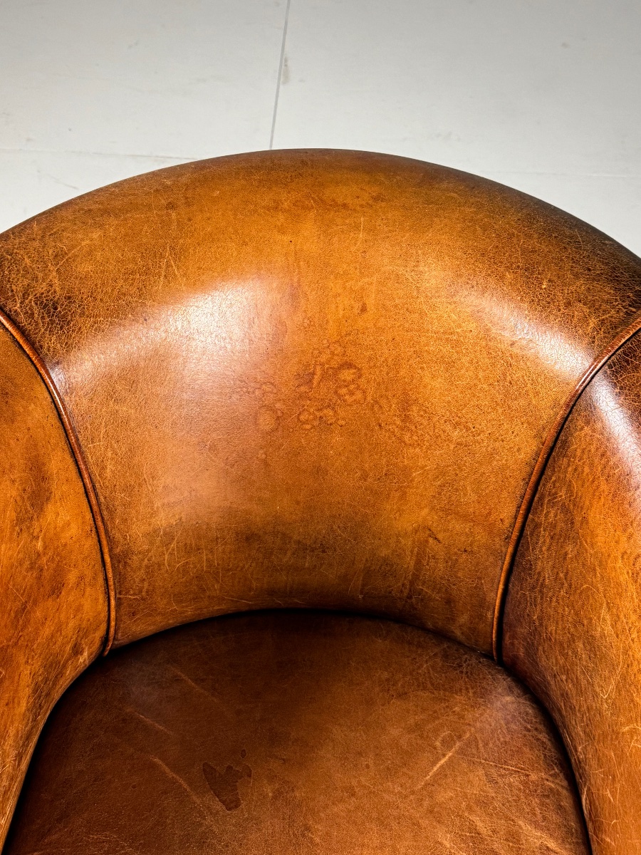 Sheepskin Leather Club Chair-photo-5