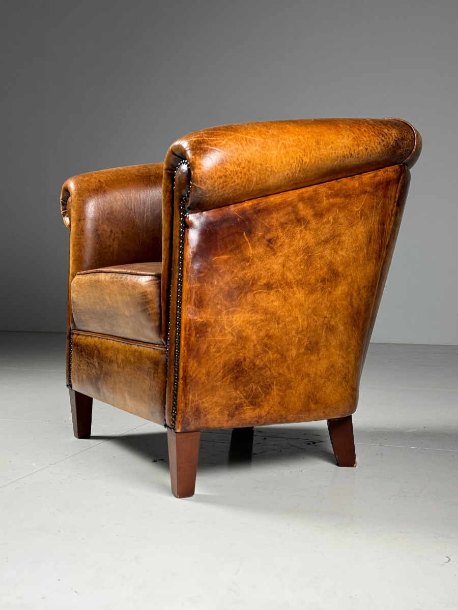 Sheepskin Leather Club Chair-photo-6
