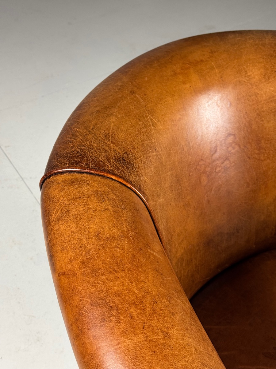 Sheepskin Leather Club Chair-photo-7