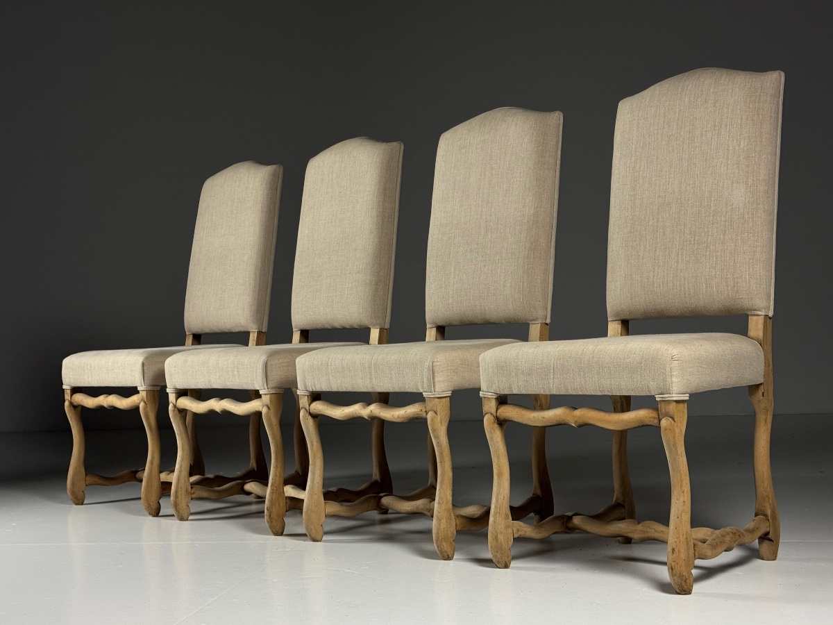 Lot de 4 chaises de salle à manger Os de Mouton-photo-2
