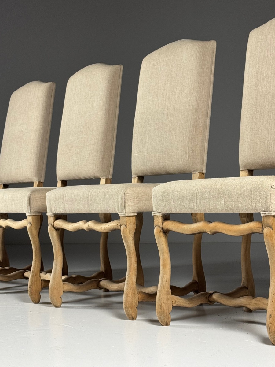 Lot de 4 chaises de salle à manger Os de Mouton-photo-3