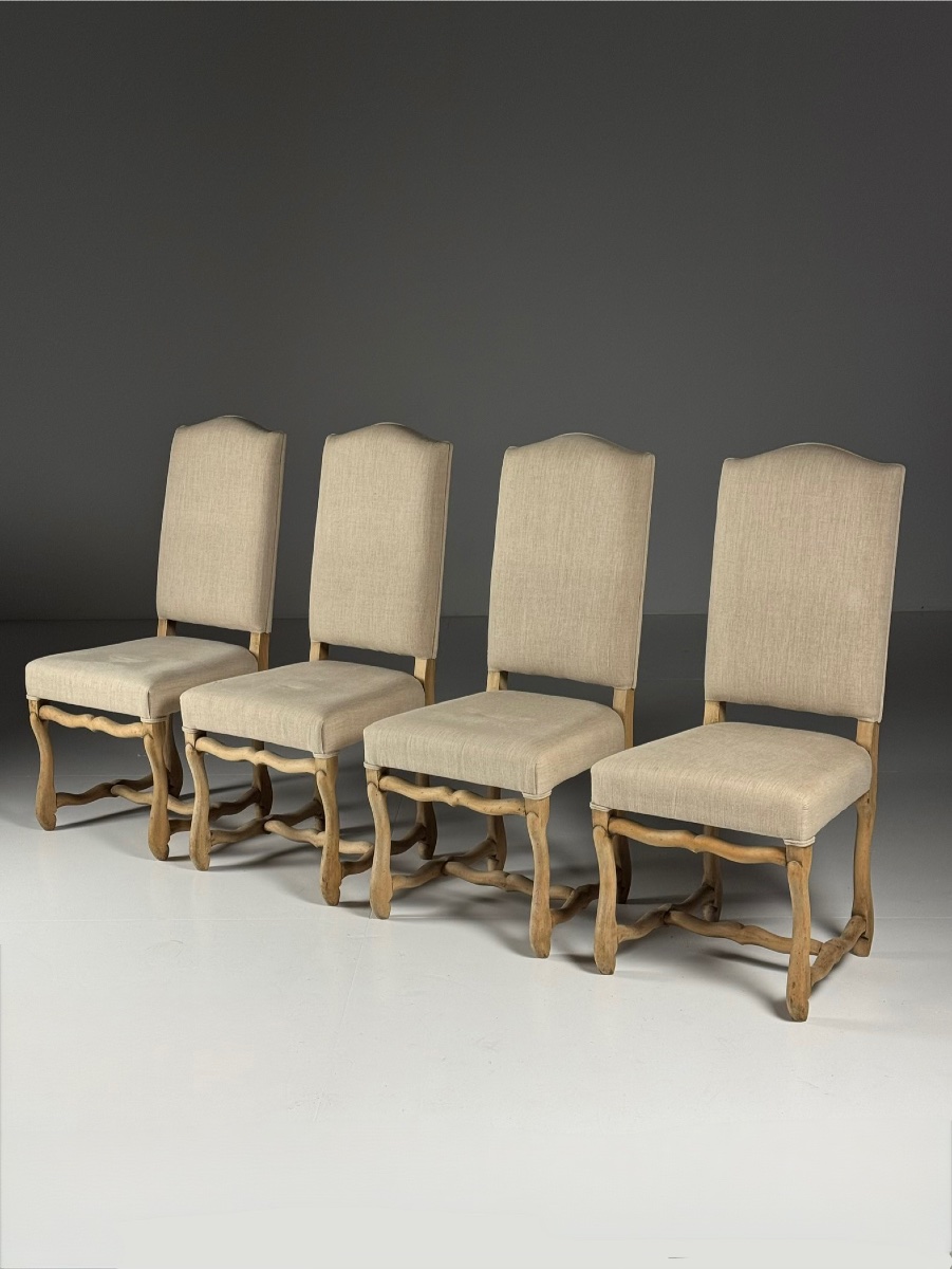 Lot de 4 chaises de salle à manger Os de Mouton