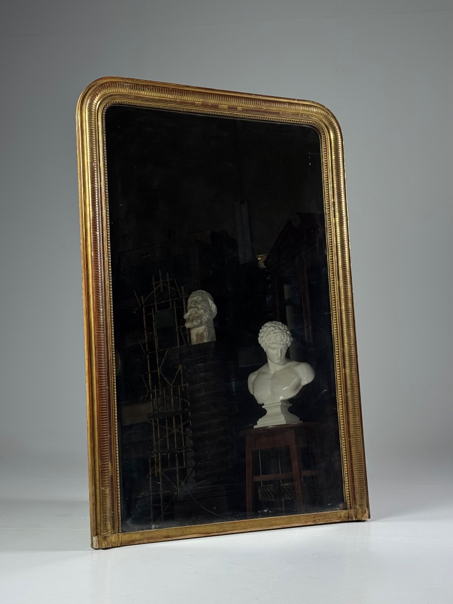 Large 19th Century Louis-philippe Mirror-photo-3