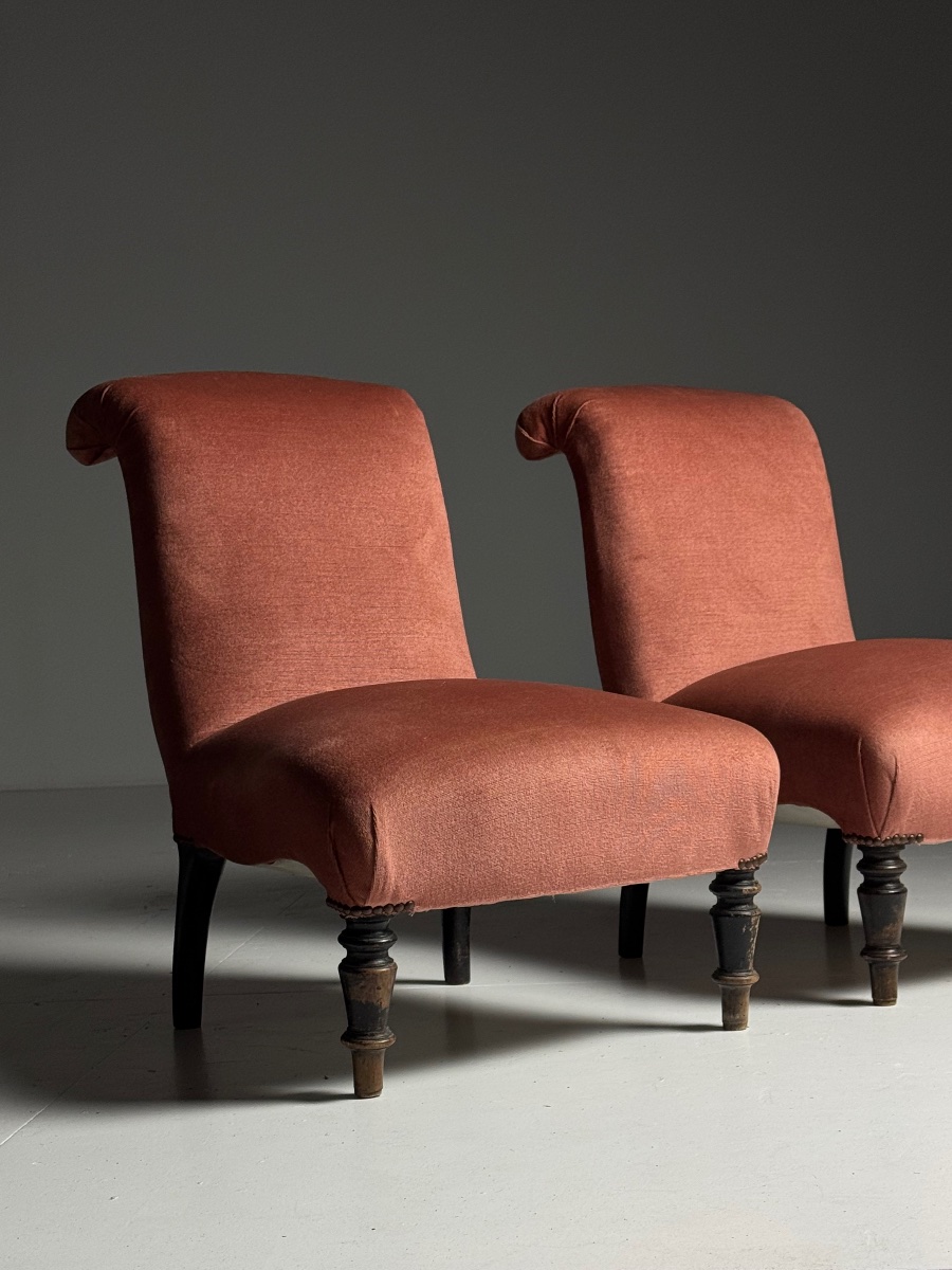 Lot de 2 chaises slipper françaises vers 1900