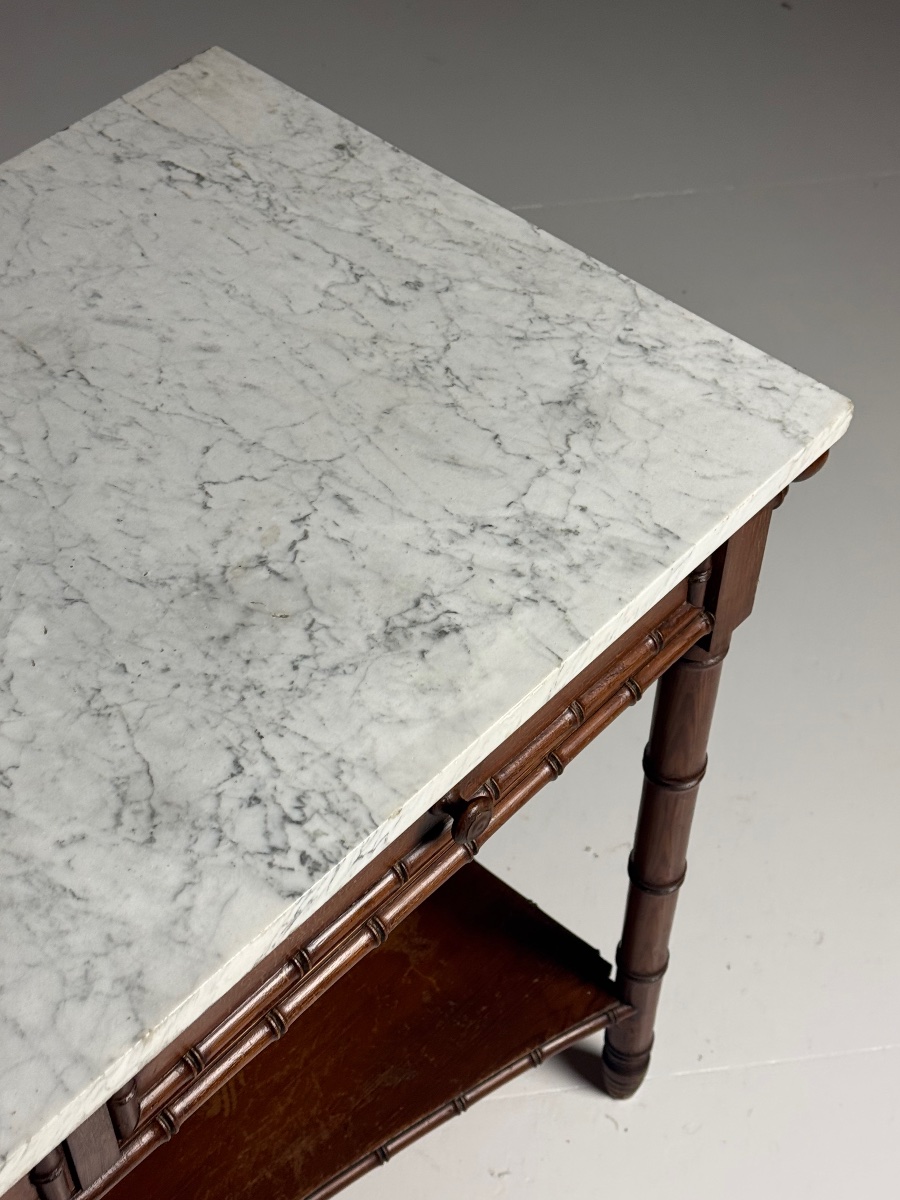 Table d'appoint en faux bambou vers 1900-photo-5