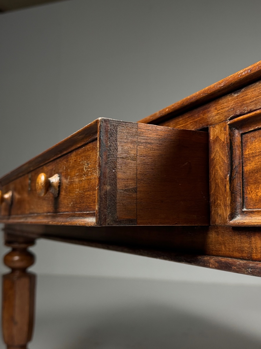 English Mahogany Desk, 19th Century-photo-2