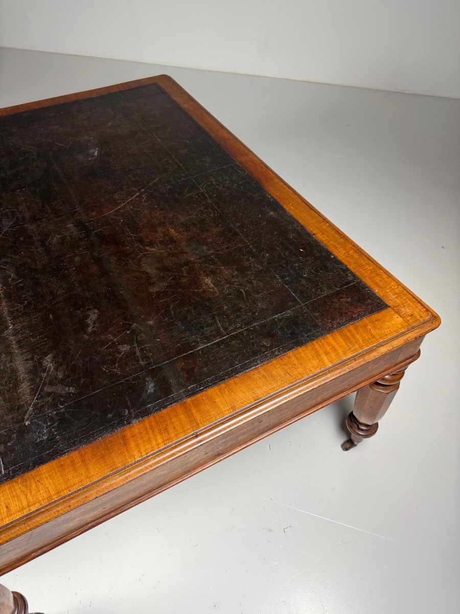 English Mahogany Desk, 19th Century-photo-5