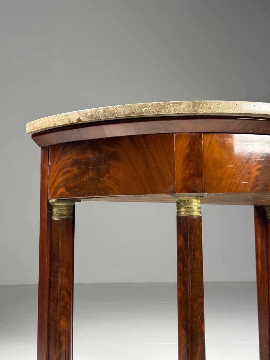 Empire Crescent-shaped Side Table, Circa 1900-photo-4