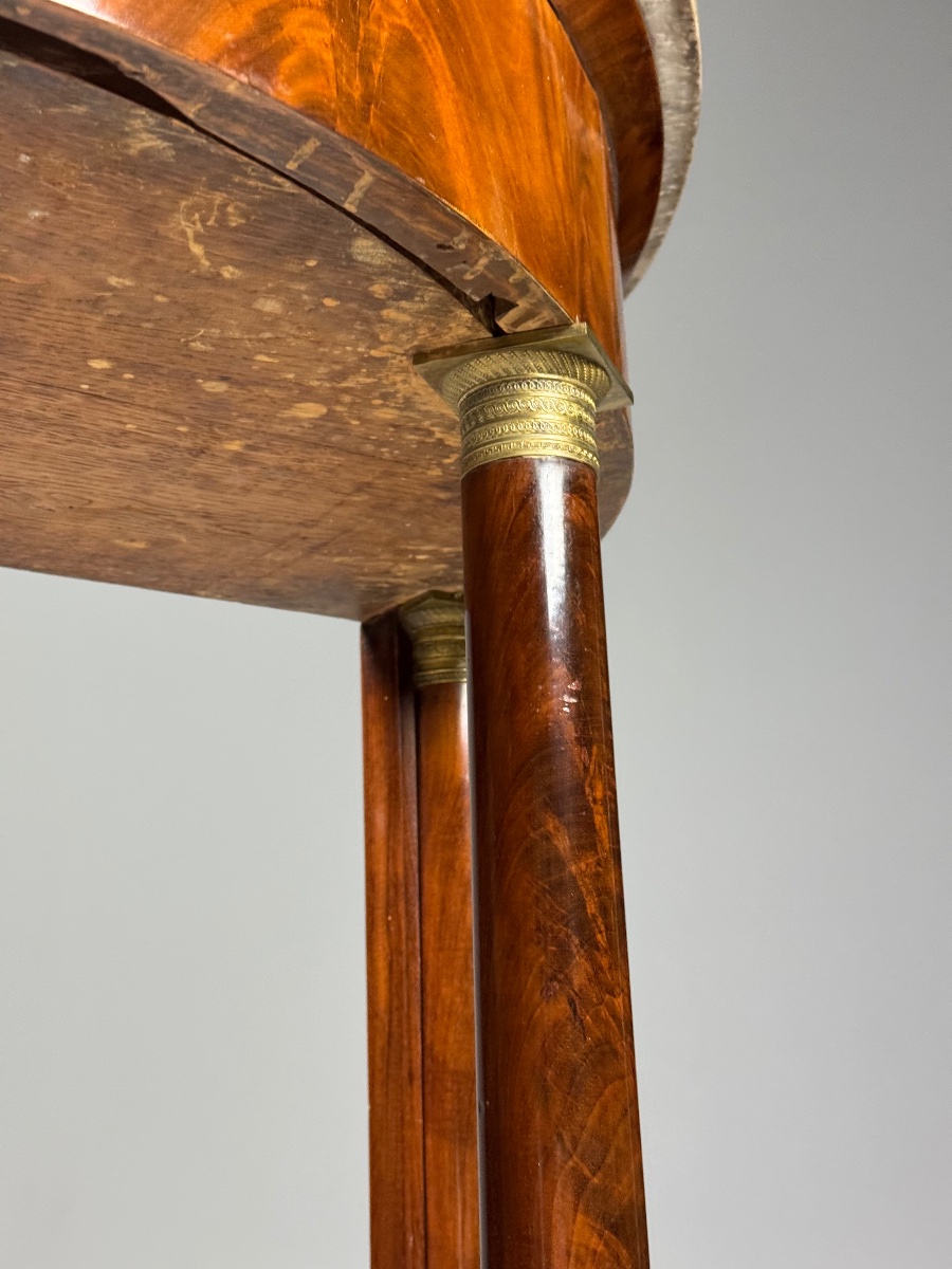 Empire Crescent-shaped Side Table, Circa 1900-photo-7
