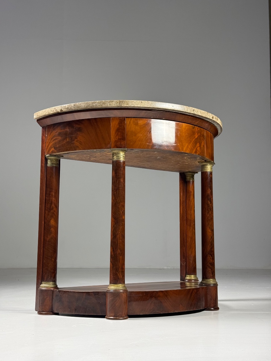 Empire Crescent-shaped Side Table, Circa 1900