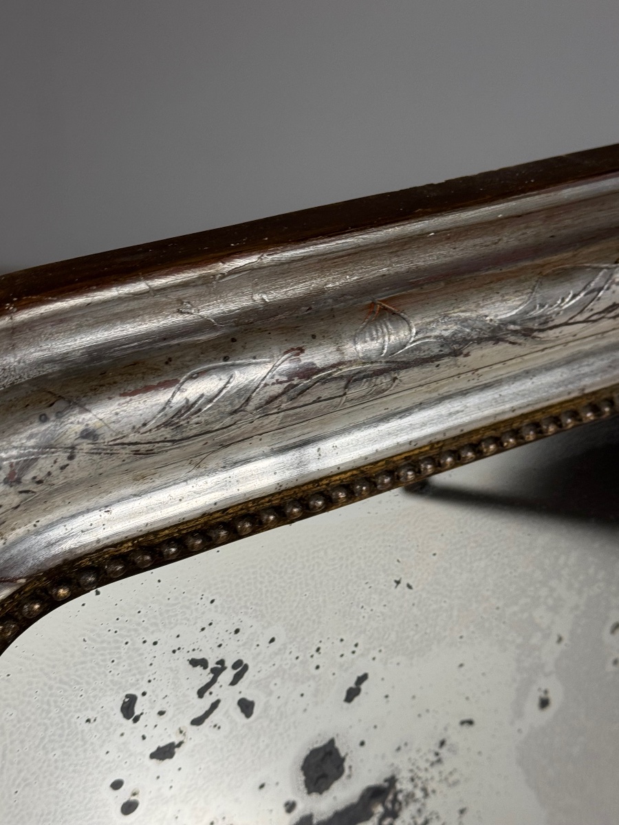 Miroir Louis-Philippe argenté-photo-4