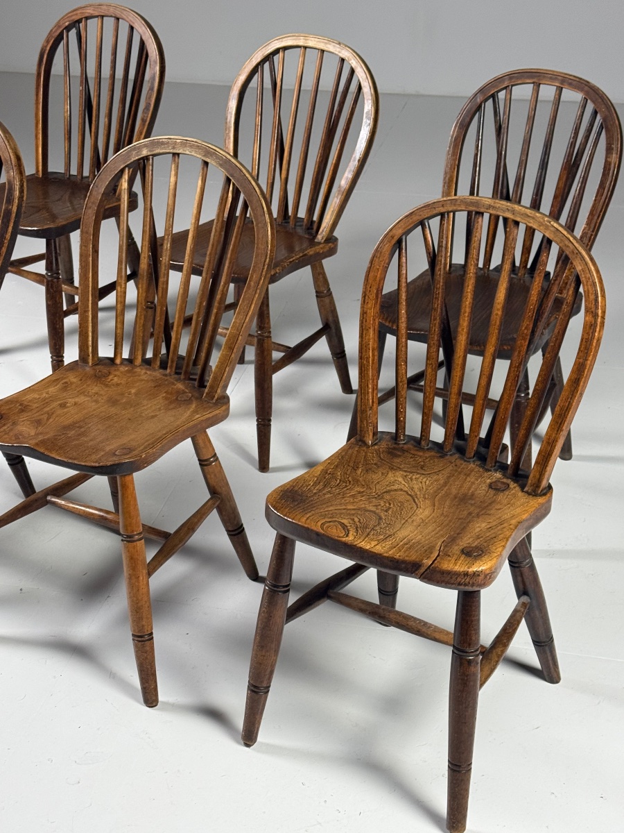 6 chaises Windsor anglaises, vers 1900-photo-3