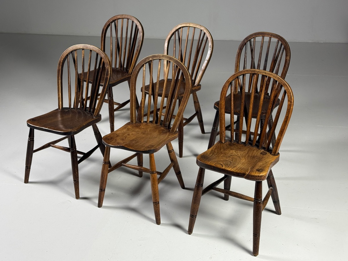 6 chaises Windsor anglaises, vers 1900-photo-5