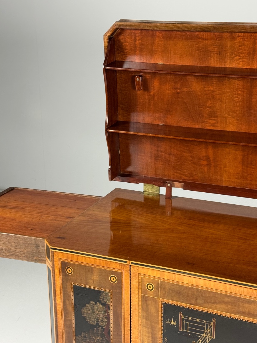 Louis XVI-style Sideboard With Drop-down Doors, 18th Century-photo-3