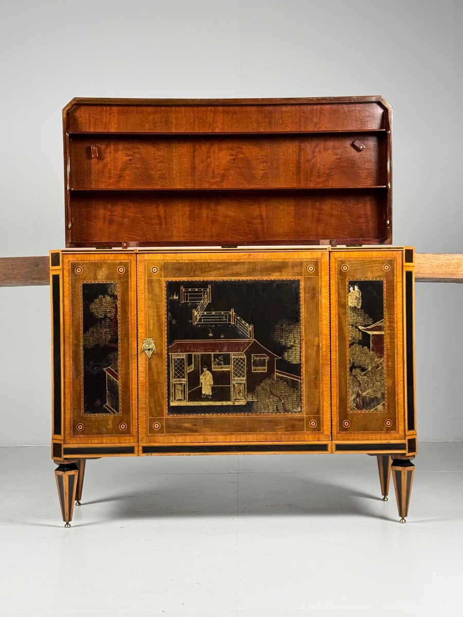 Louis XVI-style Sideboard With Drop-down Doors, 18th Century-photo-4