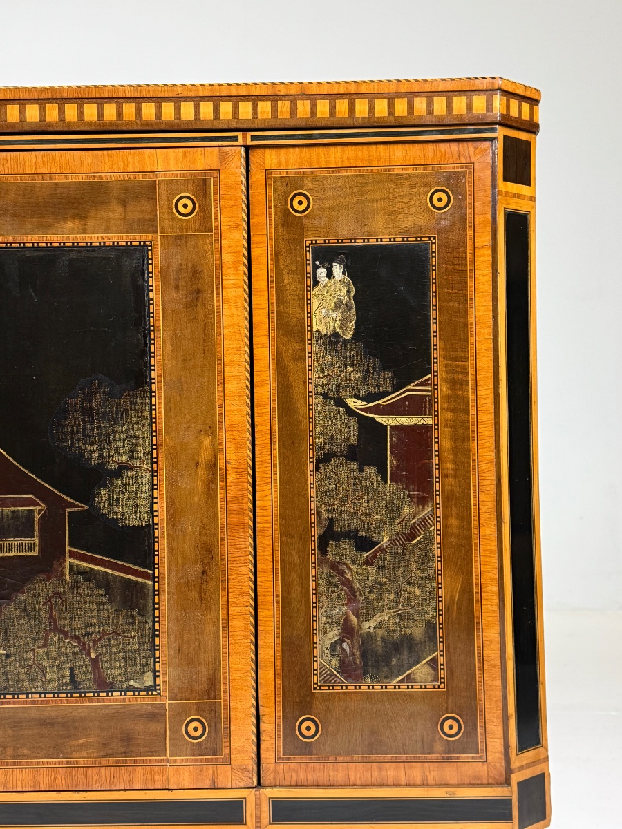 Louis XVI-style Sideboard With Drop-down Doors, 18th Century-photo-7