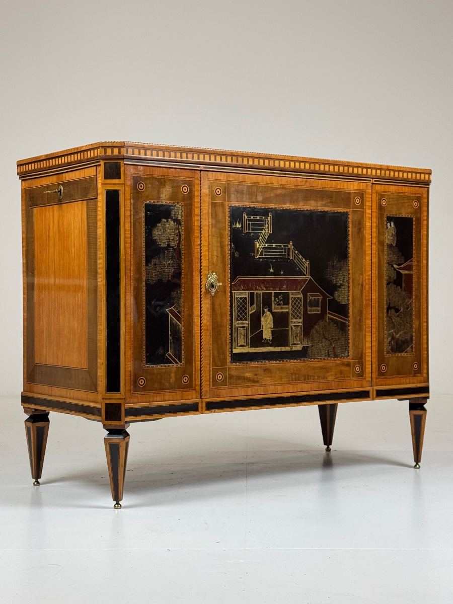 Louis XVI-style Sideboard With Drop-down Doors, 18th Century