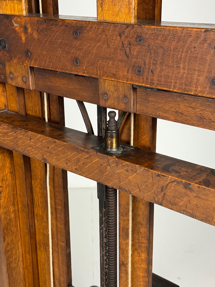 Xl Easel, Circa 1880–1900, Made Of Oak-photo-3