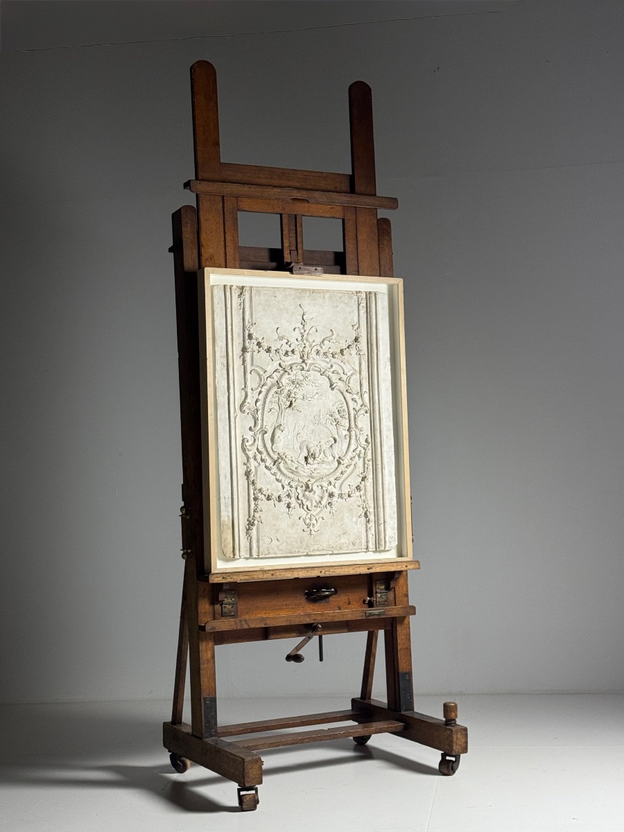 Xl Easel, Circa 1880–1900, Made Of Oak-photo-6