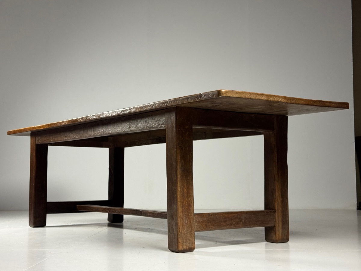 Belgian Monastic Table, 280 Cm, Made Of Oak-photo-2